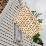 Knitting Yarn Pattern Print House Flag