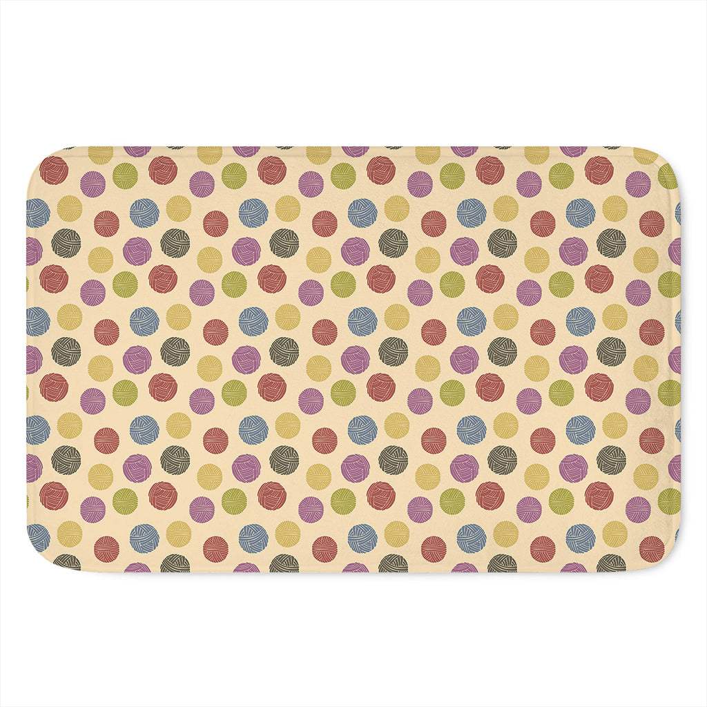 Knitting Yarn Pattern Print Indoor Door Mat