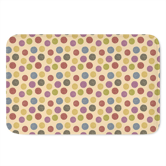 Knitting Yarn Pattern Print Indoor Door Mat