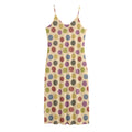 Knitting Yarn Pattern Print Jersey Midi Cami Dress