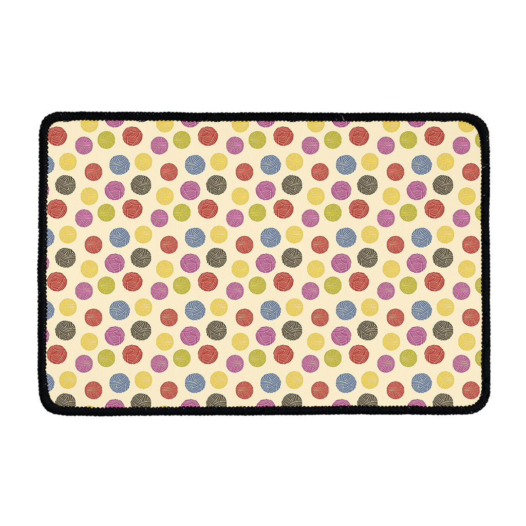 Knitting Yarn Pattern Print Kitchen Mat