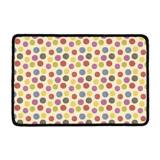 Knitting Yarn Pattern Print Kitchen Mat