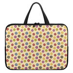 Knitting Yarn Pattern Print Laptop Sleeve With Handle