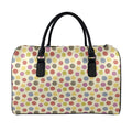Knitting Yarn Pattern Print Leather Duffel Bag