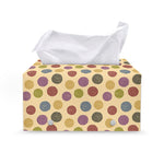 Knitting Yarn Pattern Print Leather Tissue Box Cover