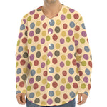 Knitting Yarn Pattern Print Long Sleeve Baseball Jersey