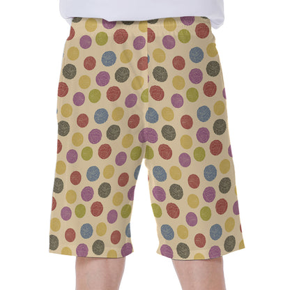 Knitting Yarn Pattern Print Men's Beach Shorts