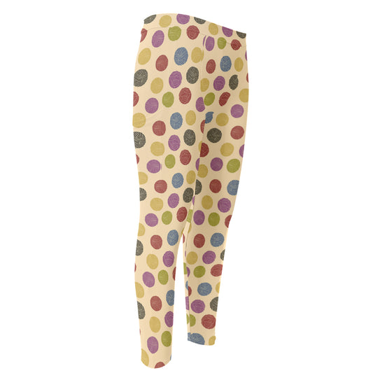 Knitting Yarn Pattern Print Men's Compression Pants