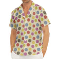 Knitting Yarn Pattern Print Men's Deep V-Neck Shirt