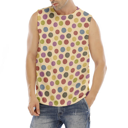 Knitting Yarn Pattern Print Men's Fitness Tank Top