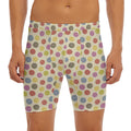 Knitting Yarn Pattern Print Men's Long Boxer Briefs