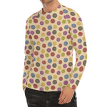 Knitting Yarn Pattern Print Men's Long Sleeve Rash Guard