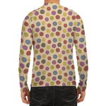 Knitting Yarn Pattern Print Men's Long Sleeve Rash Guard