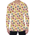 Knitting Yarn Pattern Print Men's Long Sleeve T-Shirt