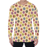 Knitting Yarn Pattern Print Men's Long Sleeve T-Shirt