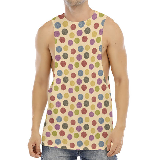 Knitting Yarn Pattern Print Men's Muscle Tank Top