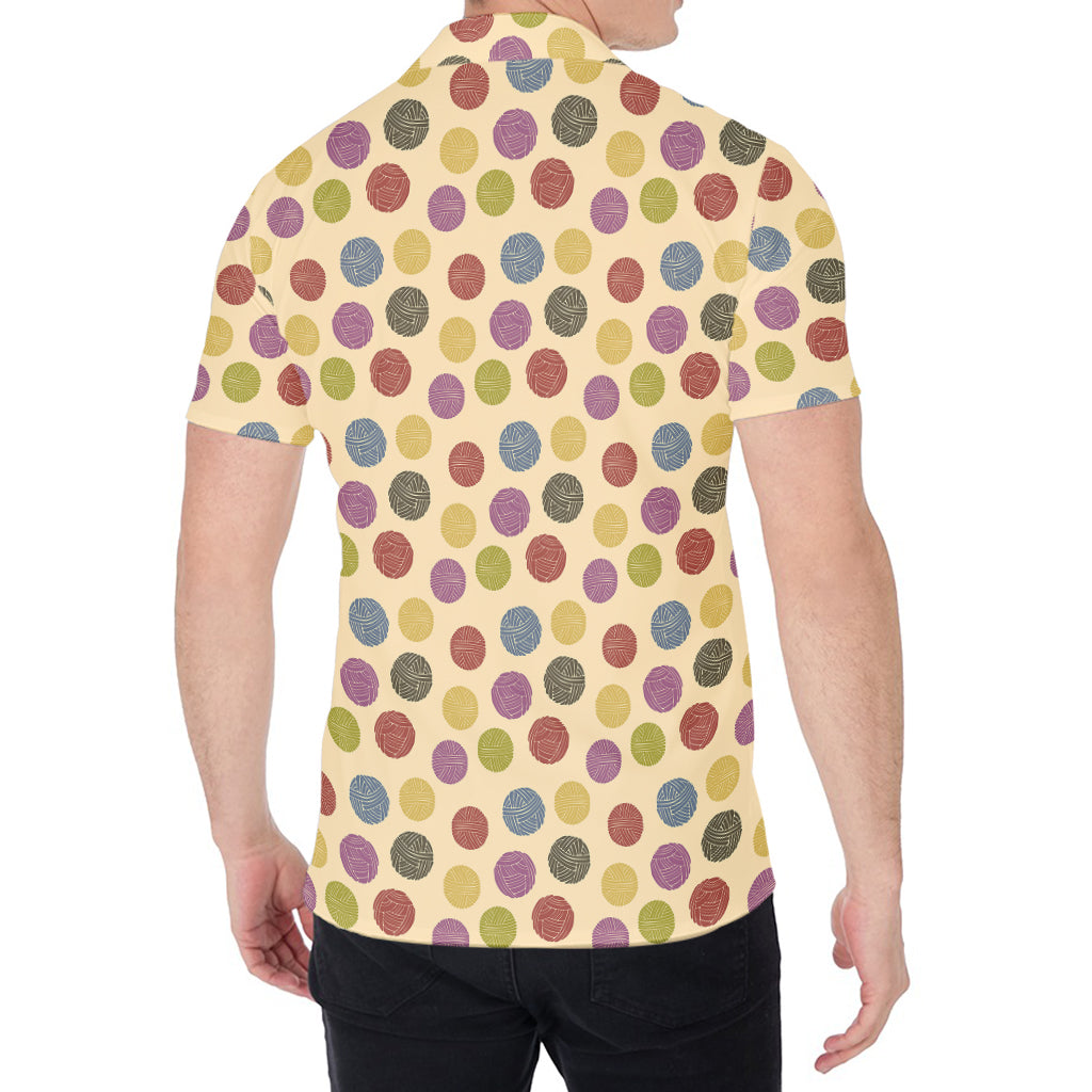 Knitting Yarn Pattern Print Men's Shirt