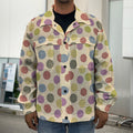 Knitting Yarn Pattern Print Men's Shirt Jacket