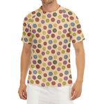 Knitting Yarn Pattern Print Men's Short Sleeve Rash Guard