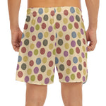 Knitting Yarn Pattern Print Men's Split Running Shorts