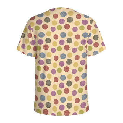 Knitting Yarn Pattern Print Men's Sports T-Shirt