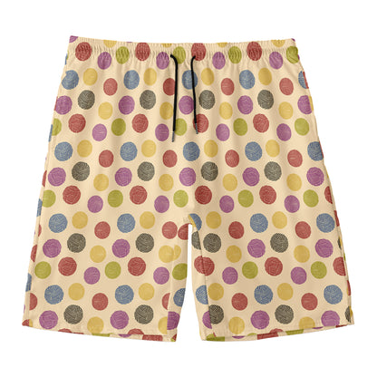 Knitting Yarn Pattern Print Men's Swim Trunks