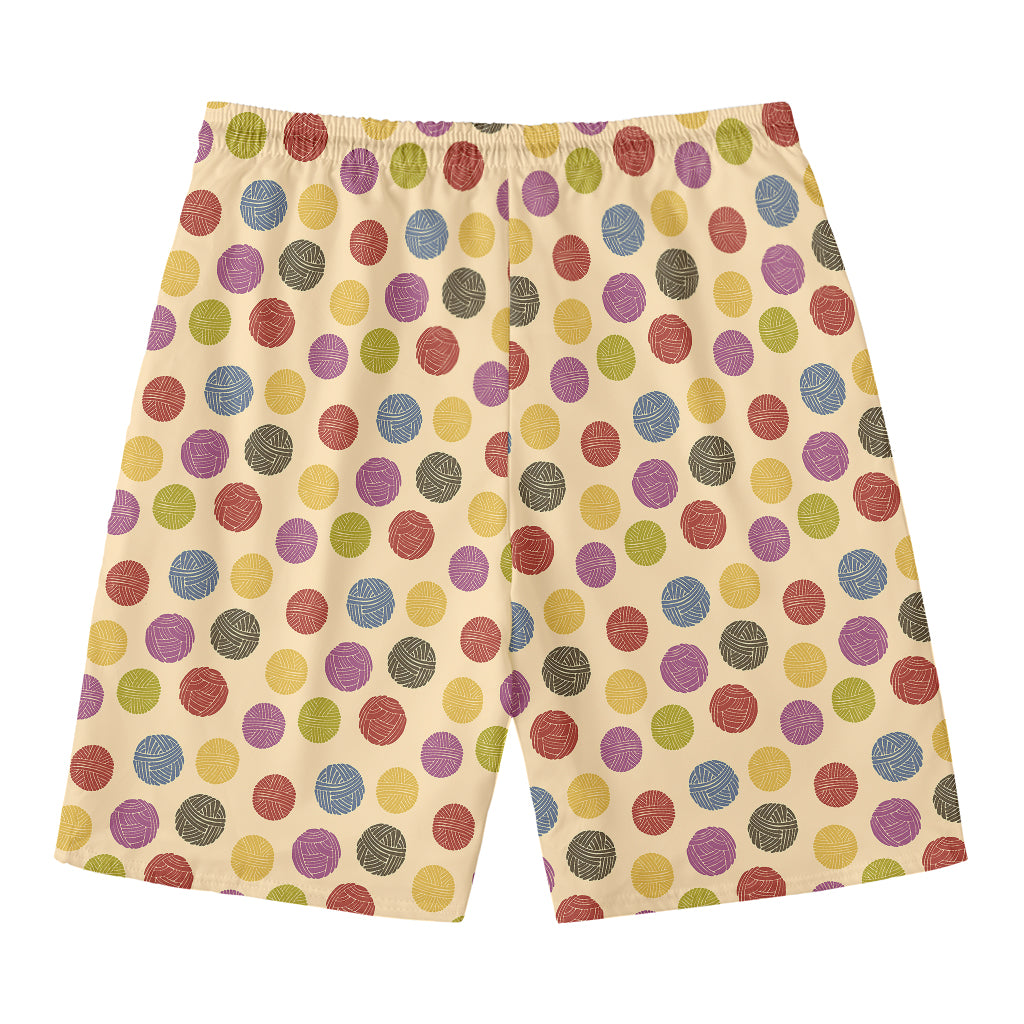 Knitting Yarn Pattern Print Men's Swim Trunks