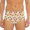 Knitting Yarn Pattern Print Men's Triangle Swim Briefs