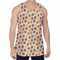 Knitting Yarn Pattern Print Men's Velvet Tank Top