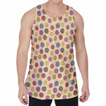 Knitting Yarn Pattern Print Men's Velvet Tank Top