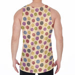 Knitting Yarn Pattern Print Men's Velvet Tank Top