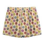 Knitting Yarn Pattern Print Mesh Shorts