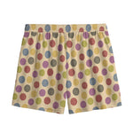 Knitting Yarn Pattern Print Mesh Shorts