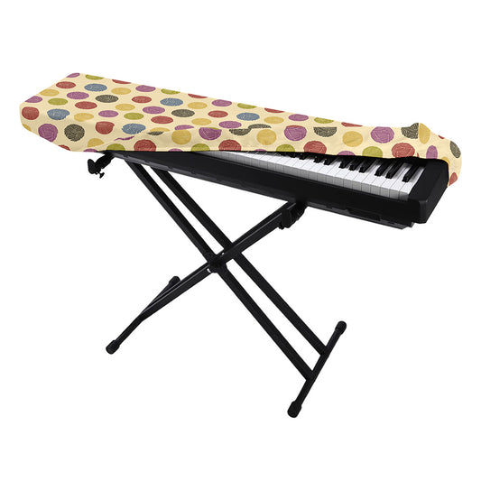 Knitting Yarn Pattern Print Piano Keyboard Cover