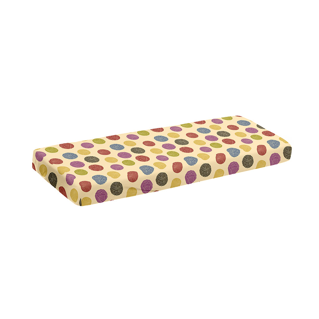 Knitting Yarn Pattern Print Piano Keyboard Cover