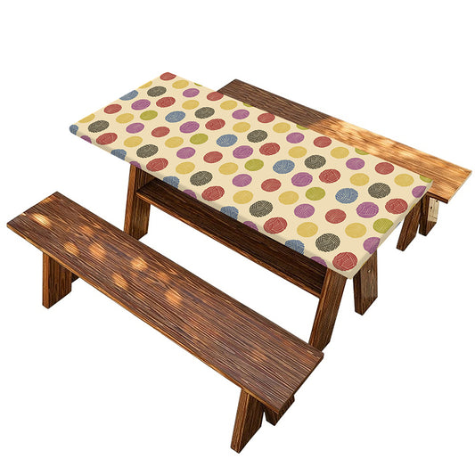Knitting Yarn Pattern Print Picnic Table Cover
