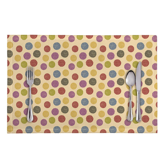 Knitting Yarn Pattern Print Placemat