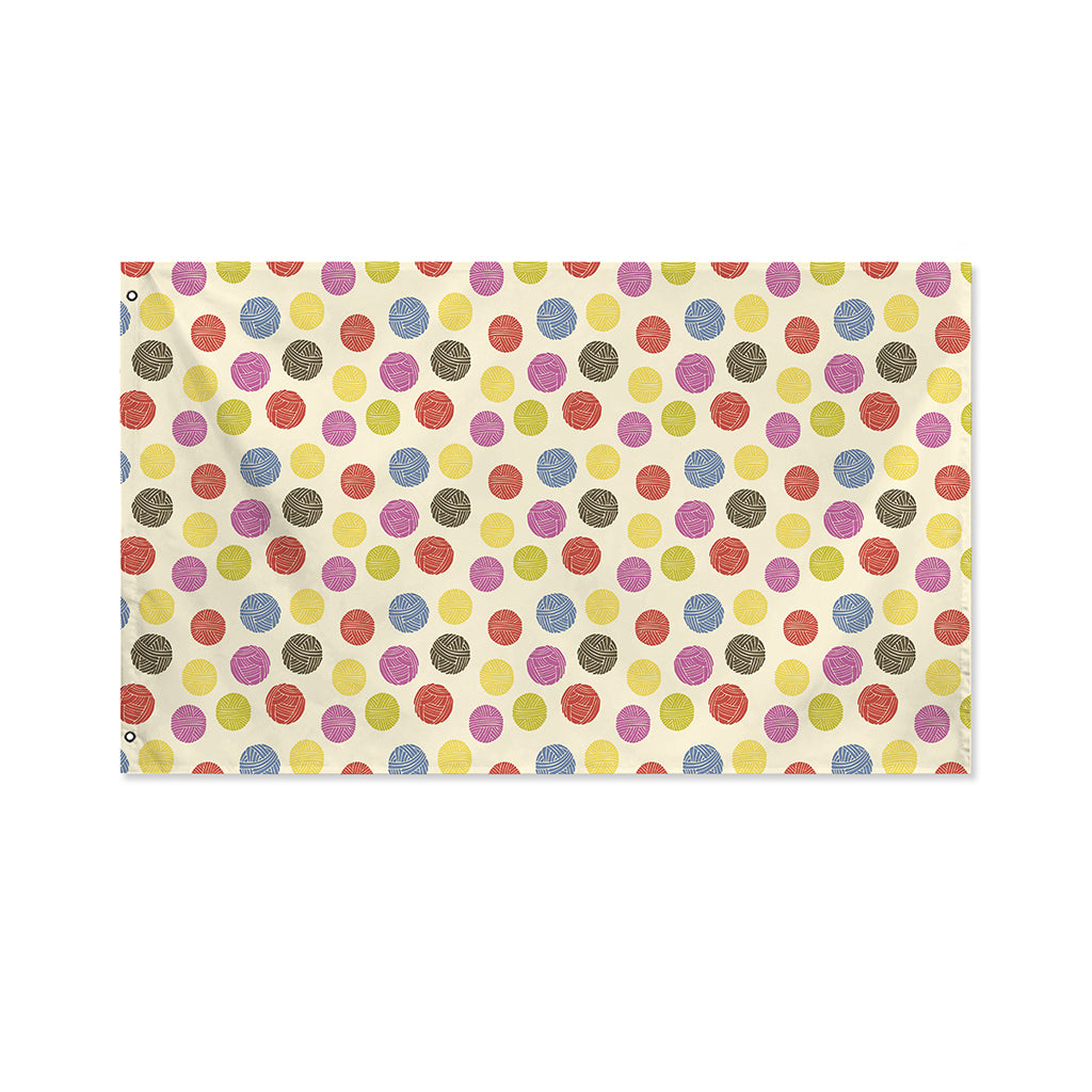 Knitting Yarn Pattern Print Polyester Flag