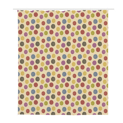 Knitting Yarn Pattern Print Polyester Shower Curtain