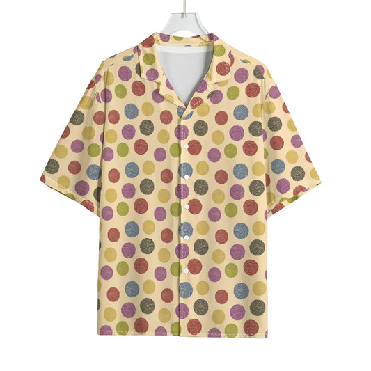 Knitting Yarn Pattern Print Rayon Hawaiian Shirt