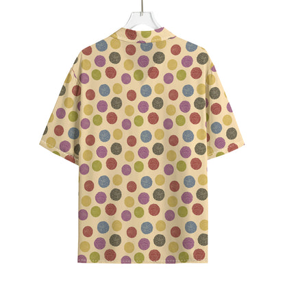 Knitting Yarn Pattern Print Rayon Hawaiian Shirt