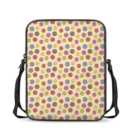 Knitting Yarn Pattern Print Rectangular Crossbody Bag