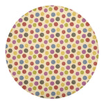 Knitting Yarn Pattern Print Round Blanket