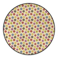 Knitting Yarn Pattern Print Round Floor Mat