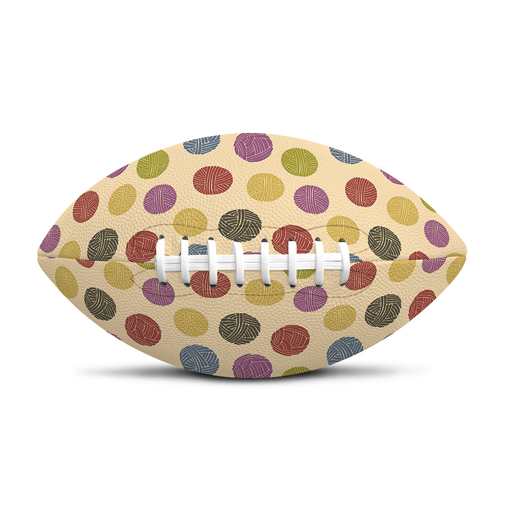 Knitting Yarn Pattern Print Rugby Ball