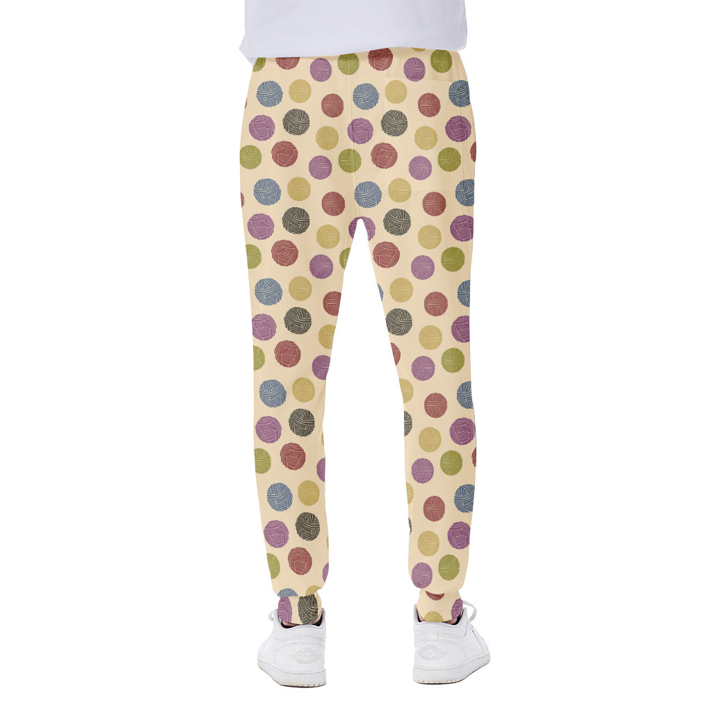Knitting Yarn Pattern Print Scuba Joggers