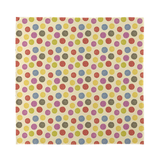 Knitting Yarn Pattern Print Silk Bandana