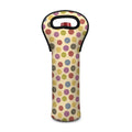 Knitting Yarn Pattern Print Single Neoprene Wine Tote