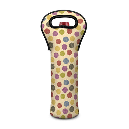 Knitting Yarn Pattern Print Single Neoprene Wine Tote