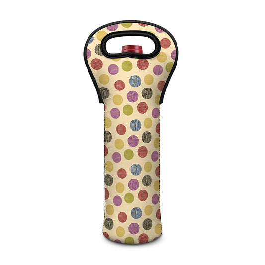 Knitting Yarn Pattern Print Single Neoprene Wine Tote